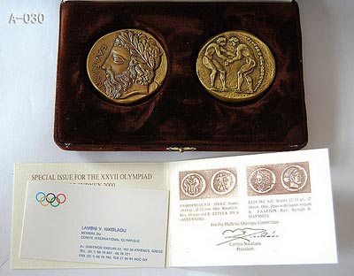 Souvenir Medal for the Salt Lake City Winter Olympics