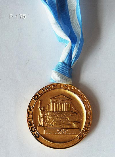 The Commemorative Medal for C.K.Wu Awarded by Argentina Olympic Committee on July 1997