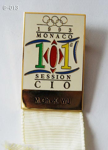 IOC 101st Session Badge, Monaco 1993