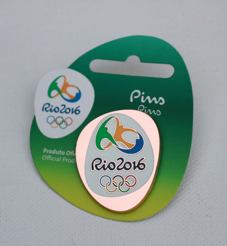 2016里约奥运会徽徽章（红铜色）